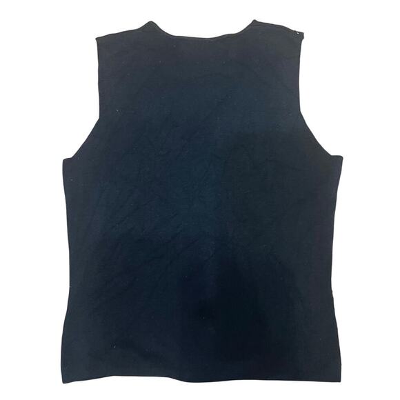 JAC Vintage Silk Beaded V-Neck Sweater Vest Size Large - Picture 2 of 3